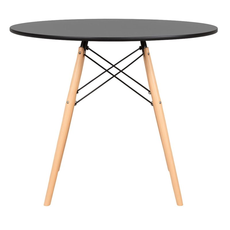 Mesa Residencial Redonda EIFFEL 0,90M – PRETO – 45112 Móveis Única Linha Eiffel 3