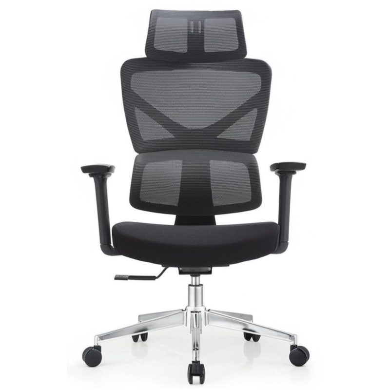Cadeira de Escritório Presidente Tela TITAN – Cor Preto – 30067 Móveis Única Cadeira de Tela 6