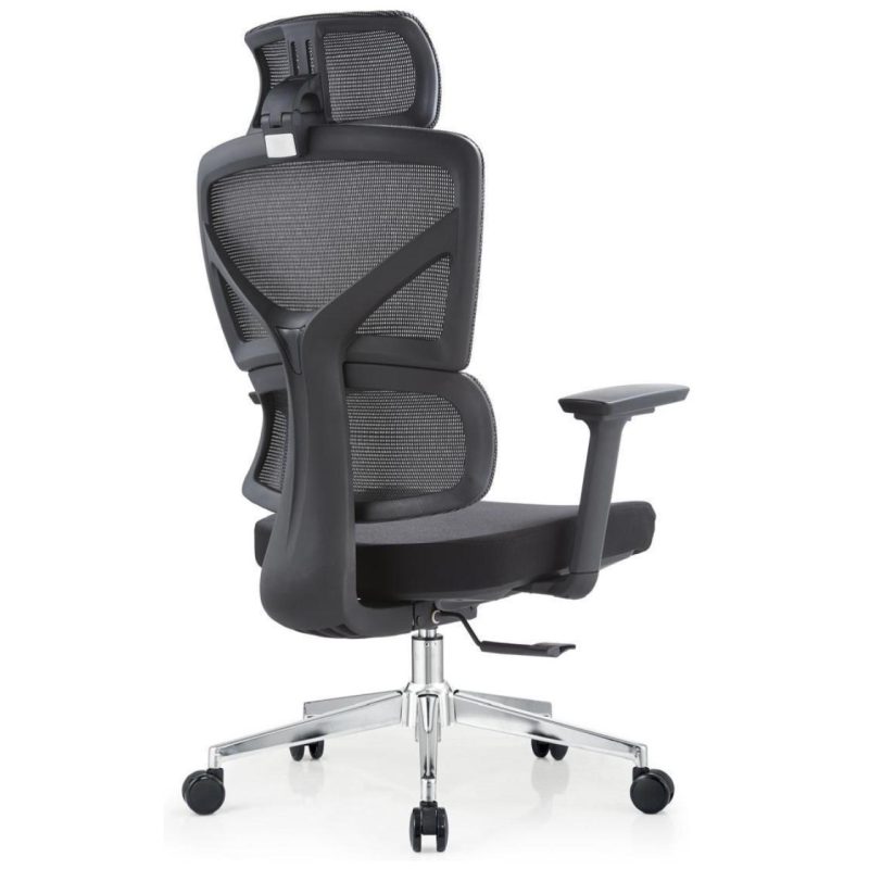 Cadeira de Escritório Presidente Tela TITAN – Cor Preto – 30067 Móveis Única Cadeira de Tela 4