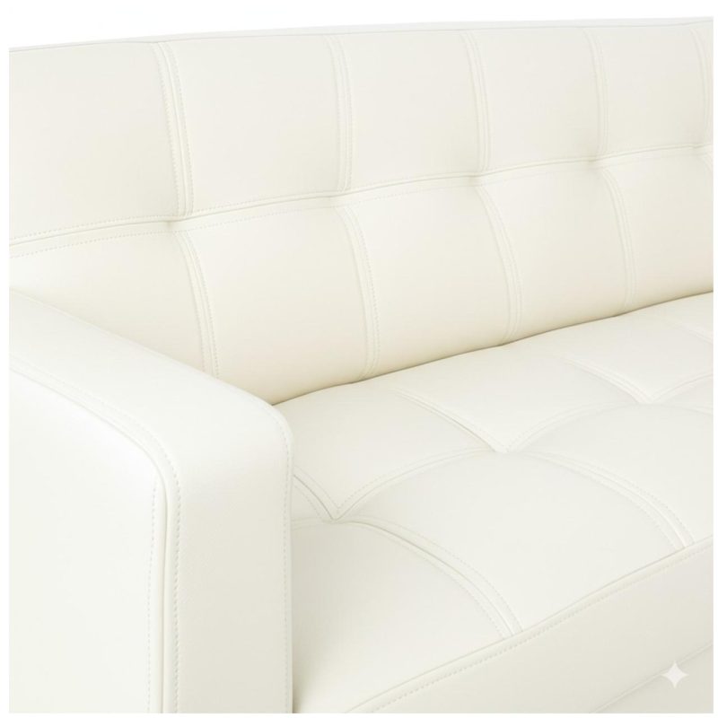 Poltrona para Escritório ROMA 03 Lugar – Corino – Cor NUDE – 60072 Móveis Única Sofá Escritório 6