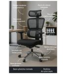 Cadeira de Escritório Presidente Tela ÉDON – Cor Preto – 30066 Móveis Única Cadeira de Tela 18