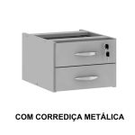 Estação de Trabalho 1,40×1,40m com 02 Gavetas – JOB – CINZA / CINZA – 43019 Móveis Única JOB Cinza 15 mm 11
