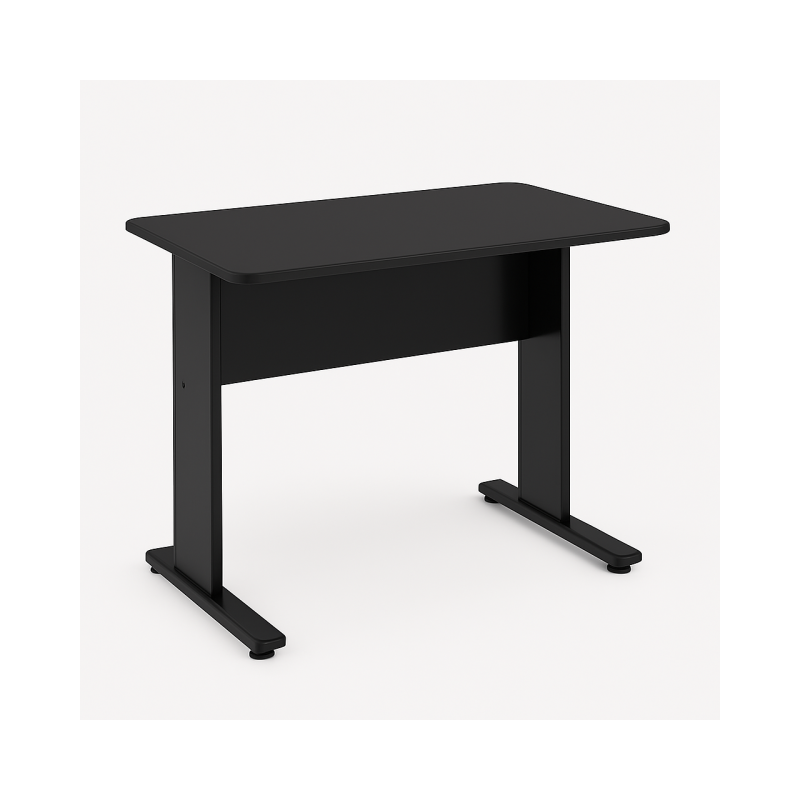 Mesa Escritório 0,80×0,60m – JOB – PRETO/PRETO – 43088 Móveis Única JOB Preto 15 mm 2