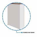 Armário Alto Credenza com Nicho – 1,61×1,20×0,45m – NOGAL SEVILHA/BRANCO- 34415 Móveis Única Linha 40 mm Nogal – Branco 18