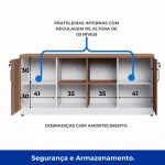 Armário Baixo GOLD Credenza ESPECIAL – 1,60×0,73×0,45m – NOGALSEVILHA / BRANCO – 34502 Móveis Única Linha 40 mm Nogal – Branco 12