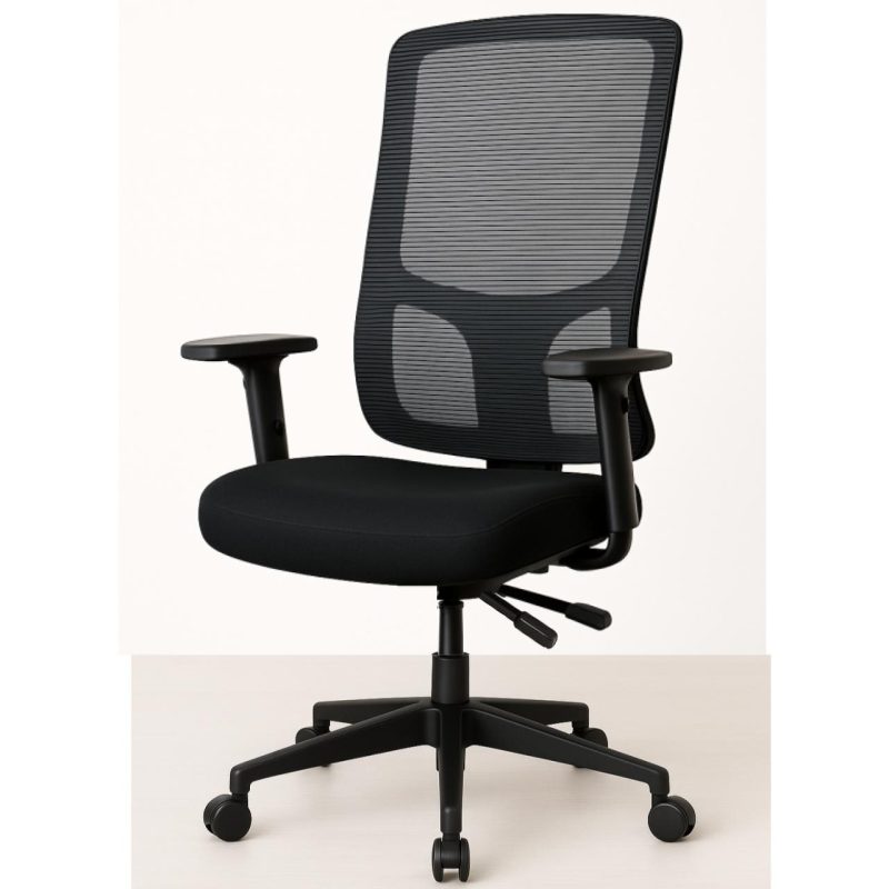 Cadeira de Escritório Tela PRYUS Back System – Cor Preto – 20099 Móveis Única Cadeira de Tela 4