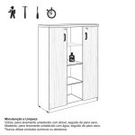 Armário Alto Credenza com Nicho – 1,61×1,20×0,45m – NOGAL SEVILHA/BRANCO- 34415 Móveis Única Linha 40 mm Nogal – Branco 17