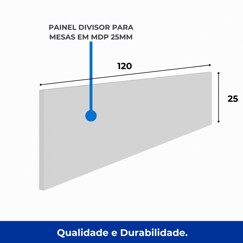 Estação de Trabalho Dupla 1,20×1,35m sem Gavetas c/ ponto de tomada PÉ QUADRO – Cor Nogal Sevilha/Branco – 34424 Móveis Única Linha 40 mm Nogal – Branco 5