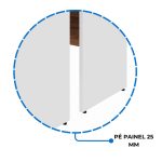 Estação de Trabalho Dupla 1,20×1,35m 02 Lugares sem Gavetas c/ ponto de tomada PÉ PAINEL – Nogal Sevilha/Branco – 34428 Móveis Única Linha 40 mm Nogal – Branco 18