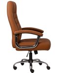 Poltrona Presidente LUXO c/ mola Ensacada – COR CARAMELO – 30059 Móveis Única Presidente 11