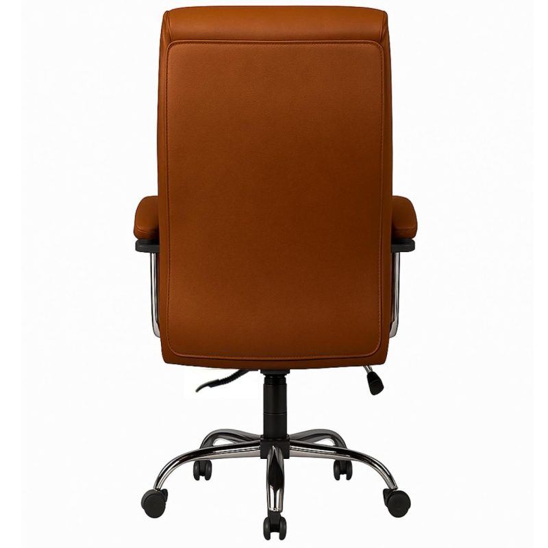Poltrona Presidente LUXO c/ mola Ensacada – COR CARAMELO – 30059 Móveis Única Presidente 5