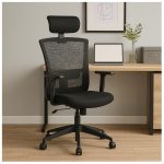 Cadeira de Escritório Tela WAY – Cor Preta – 20079 Móveis Única Cadeira de Tela 15