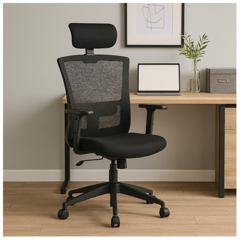 Cadeira de Escritório Tela WAY – Cor Preta – 20079 Móveis Única Cadeira de Tela 8