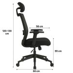 Cadeira de Escritório Tela WAY – Cor Preta – 20079 Móveis Única Cadeira de Tela 13