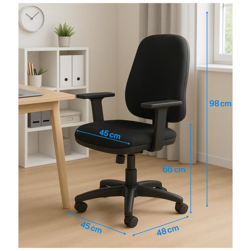 Cadeira de Escritório Ergonômica AXYS – Cor Preta – 20091 Móveis Única Presidente 9