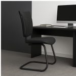 Cadeira de Escritório B-ONE Base em “S” Preta – Corino Preto – 31032 Móveis Única Cadeira Fixa Estofada 17
