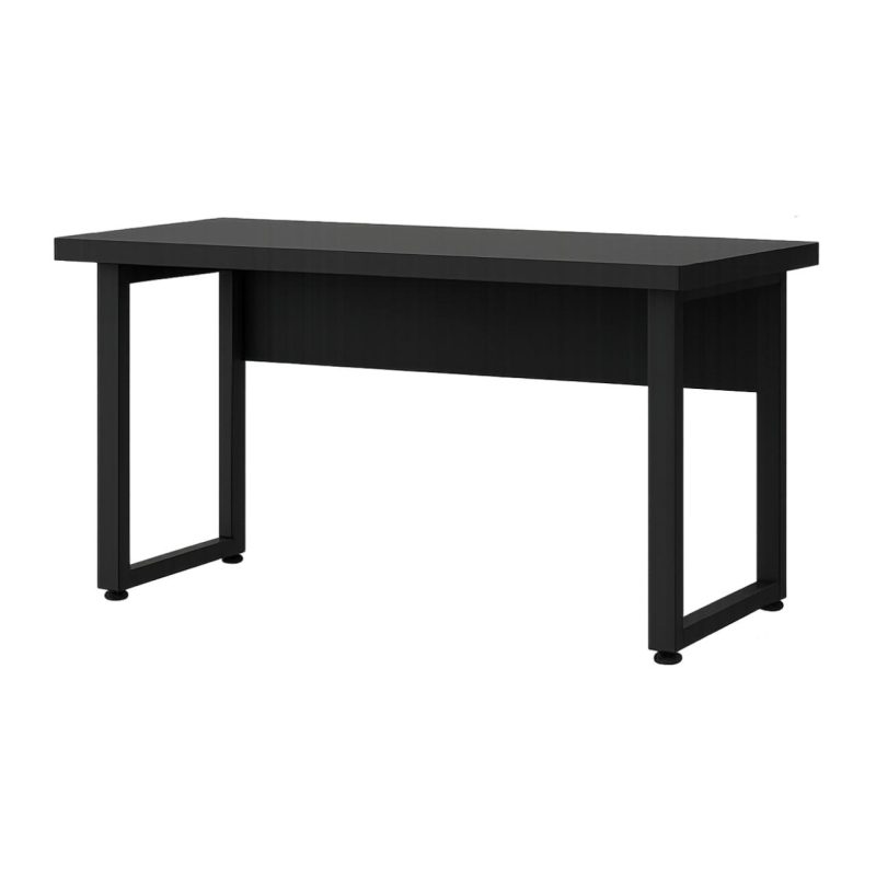 Mesa Escritório PÉ QUADRO – 1,20×0,60m – S/ Gavetas – PRETO / PRETO – 26001 Móveis Única Linha 40mm Preto / Preto 4