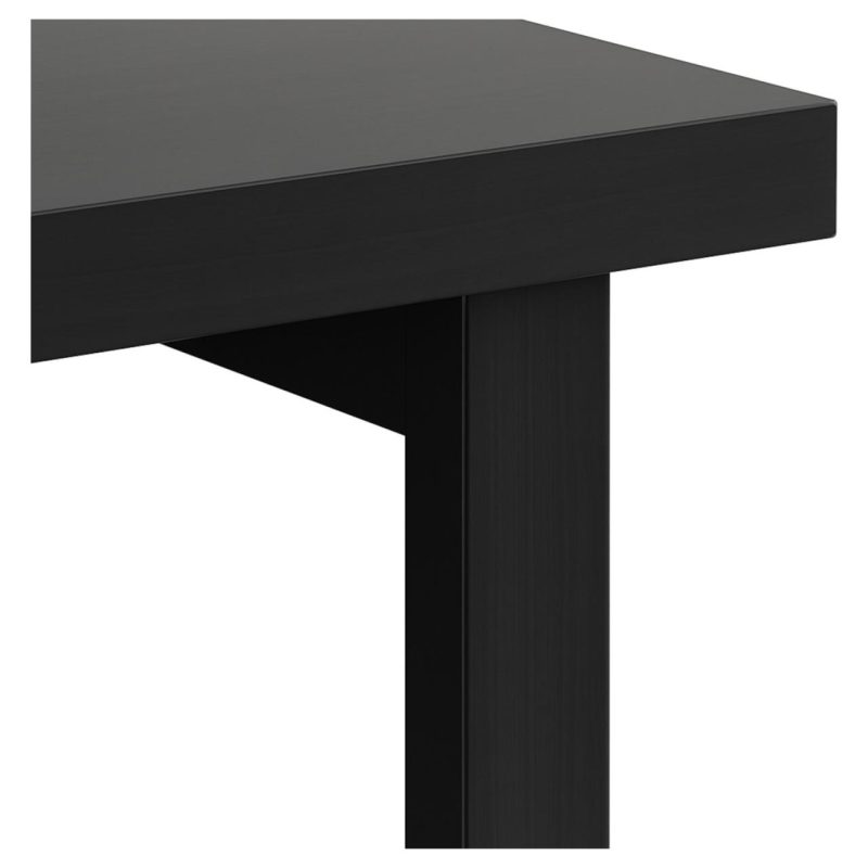 Mesa Escritório PÉ QUADRO – 1,20×0,60m – S/ Gavetas – PRETO / PRETO – 26001 Móveis Única Linha 40mm Preto / Preto 7