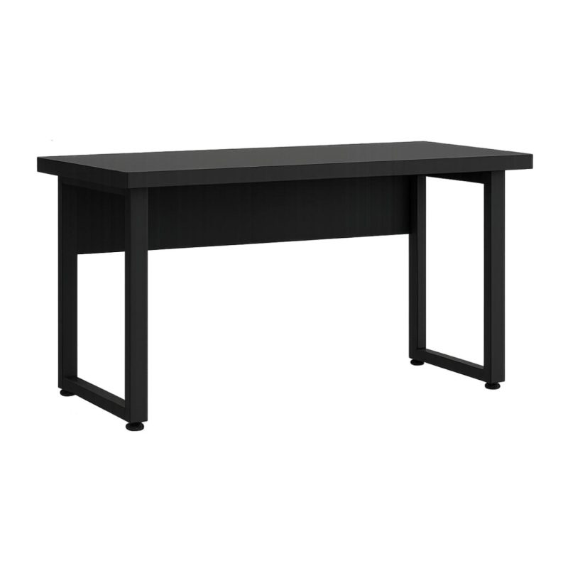 Mesa Escritório PÉ QUADRO – 1,20×0,60m – S/ Gavetas – PRETO / PRETO – 26001 Móveis Única Linha 40mm Preto / Preto 2
