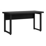 Mesa Escritório PÉ QUADRO – 1,50×0,60m – S/ Gavetas – PRETO / PRETO – 26002 Móveis Única Linha 40mm Preto / Preto 10
