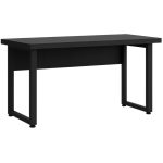 Mesa Escritório PÉ QUADRO – 1,70×0,70m – S/ Gavetas – PRETO / PRETO – 26003 Móveis Única Linha 40mm Preto / Preto 9