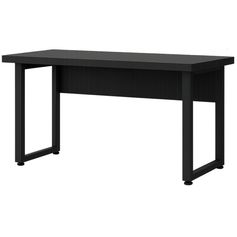 Mesa Escritório PÉ QUADRO – 1,70×0,70m – S/ Gavetas – PRETO / PRETO – 26003 Móveis Única Linha 40mm Preto / Preto 4