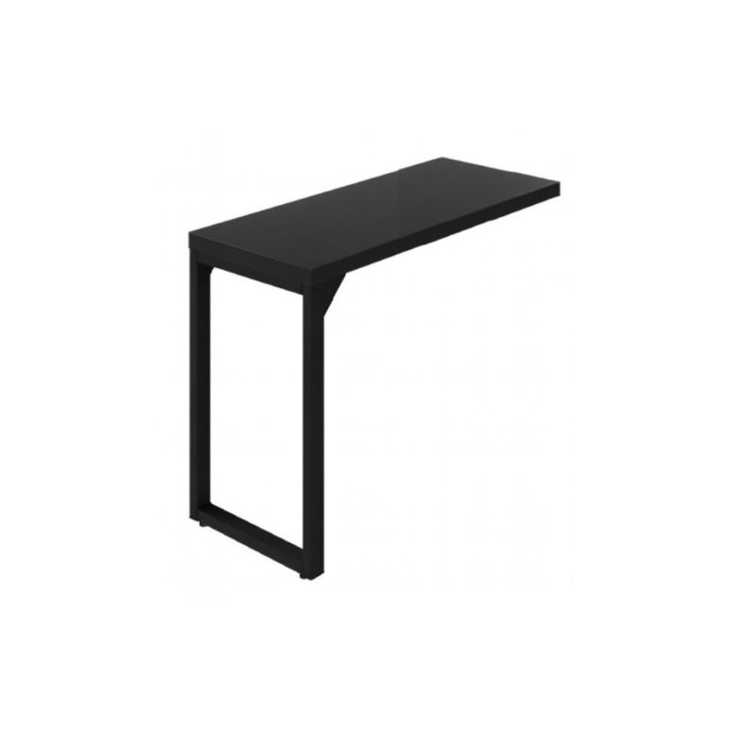 Mesa AUX PÉ QUADRO – 0,90×0,45m – PRETO/PRETO – 26004 Móveis Única Linha 40mm Preto / Preto 2