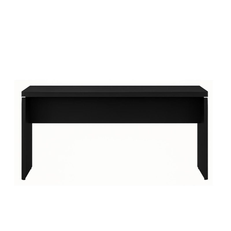Mesa Escritório 1,20×0,60m – S/ Gavetas – PRETO/PRETO – 26005 Móveis Única Linha 40mm Preto / Preto 3