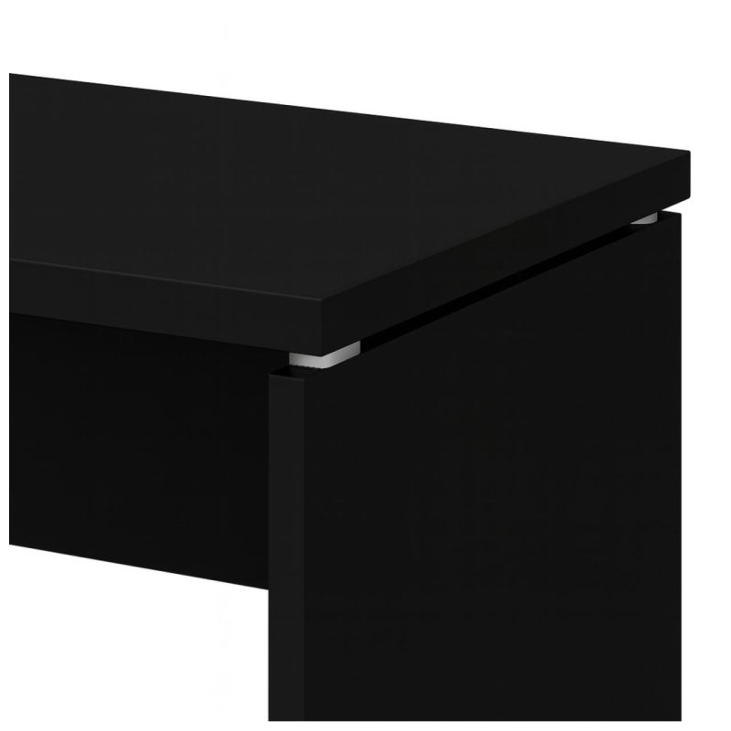 Mesa Escritório 1,20×0,60m – S/ Gavetas – PRETO/PRETO – 26005 Móveis Única Linha 40mm Preto / Preto 7