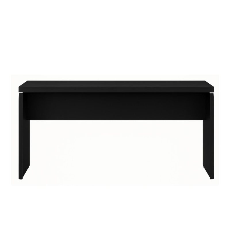 Mesa Escritório 1,70×0,70m – S/ Gavetas – PRETO/PRETO – 26007 Móveis Única Linha 40mm Preto / Preto 4
