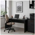 Mesa Escritório 1,70×0,70m – S/ Gavetas – PRETO/PRETO – 26007 Móveis Única Linha 40mm Preto / Preto 15
