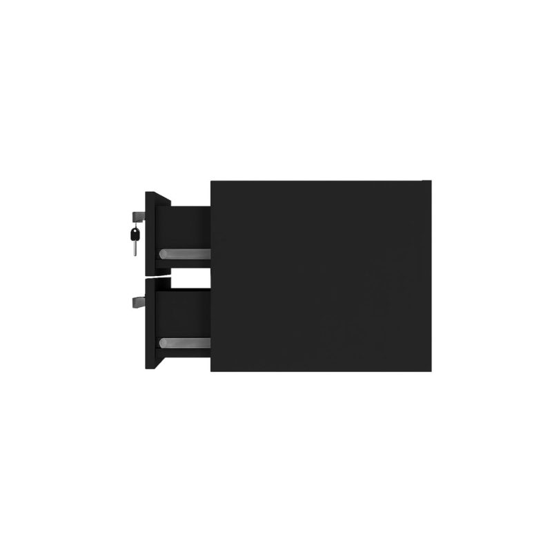 Gaveteiro suspenso – PRETO/PRETO – 26008 Móveis Única Linha 40mm Preto / Preto 4