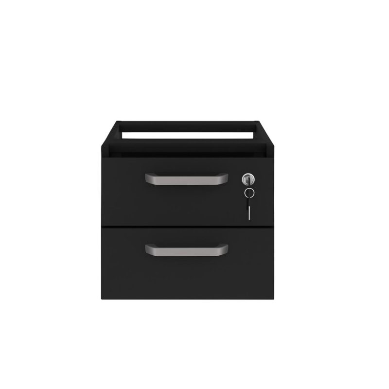 Gaveteiro suspenso – PRETO/PRETO – 26008 Móveis Única Linha 40mm Preto / Preto 5