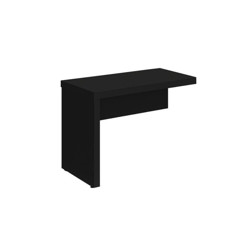 Mesa escritório Auxiliar 0,90×0,45 – PRETO/PRETO – 26009 Móveis Única Linha 40mm Preto / Preto 2