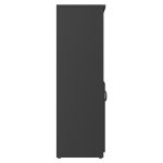 Armário Alto com Portas Inferiores e Prateleiras Abertas – MDP Preto – 26033 Móveis Única Linha 40mm Preto / Preto 12
