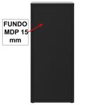 Arquivo de Madeira para Pasta Suspensa com 4 Gavetas – MDP PRETO – 26035 Móveis Única Linha 40mm Preto / Preto 14