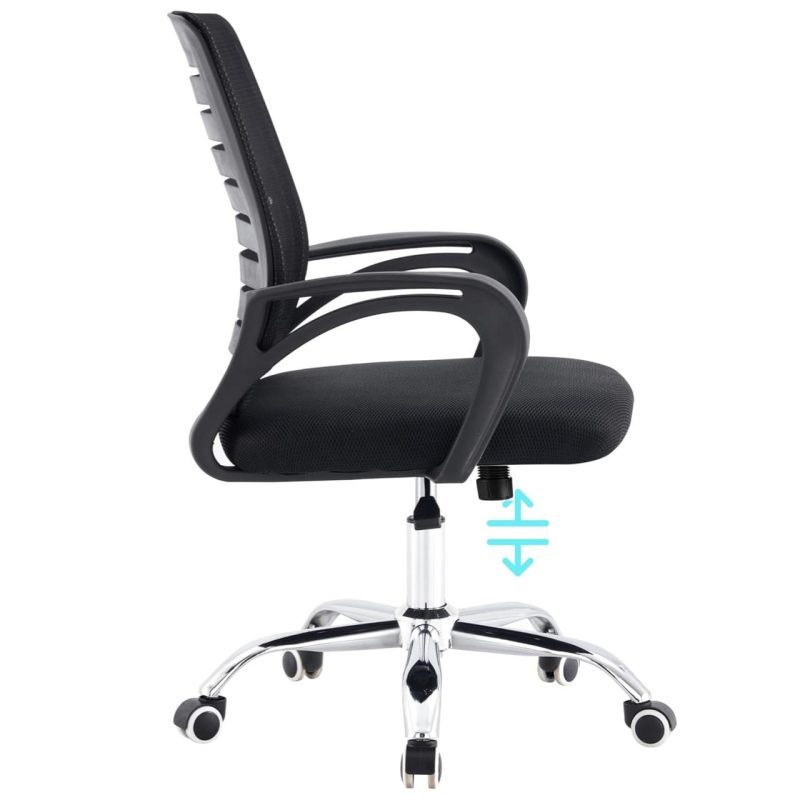 Cadeira para Escritório Tela OZY com Braço – Cor Preta – 30055 Móveis Única Cadeira de Tela 3