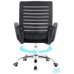 Cadeira para Escritório Tela OZY com Braço – Cor Preta – 30055 Móveis Única Cadeira de Tela 11