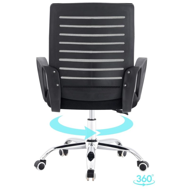 Cadeira para Escritório Tela OZY com Braço – Cor Preta – 30055 Móveis Única Cadeira de Tela 4