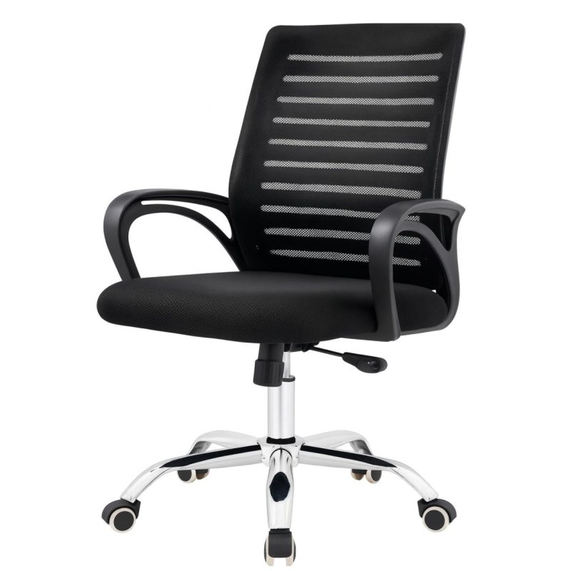 Cadeira para Escritório Tela OZY com Braço – Cor Preta – 30055 Móveis Única Cadeira de Tela 5