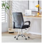 Cadeira para Escritório Tela OZY com Braço – Cor Preta – 30055 Móveis Única Cadeira de Tela 15