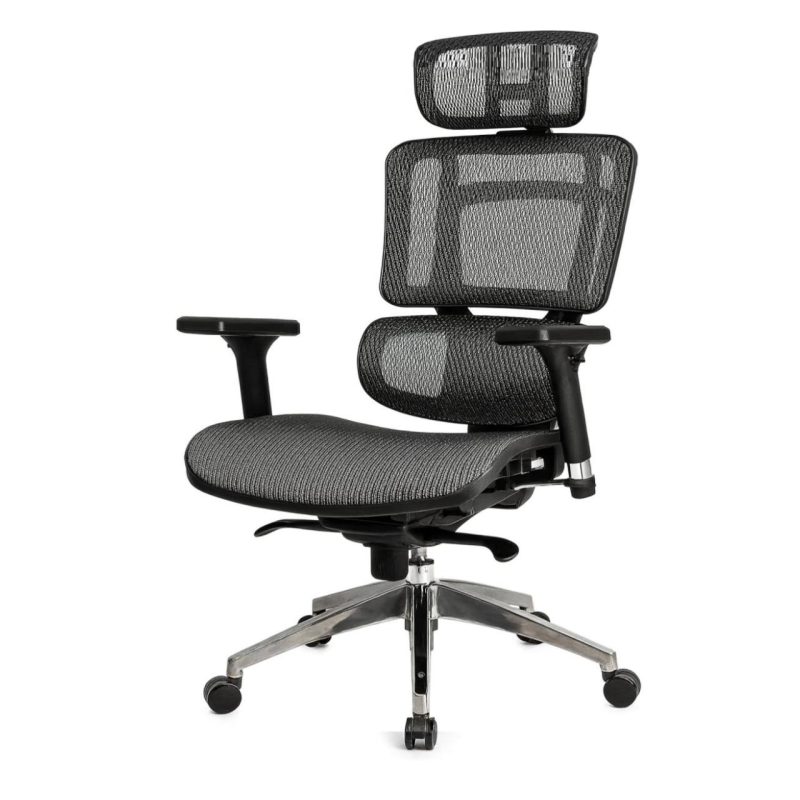 Cadeira de Escritório Presidente TELA DOM – Cor Preta – 32869 Móveis Única Cadeira de Tela 6