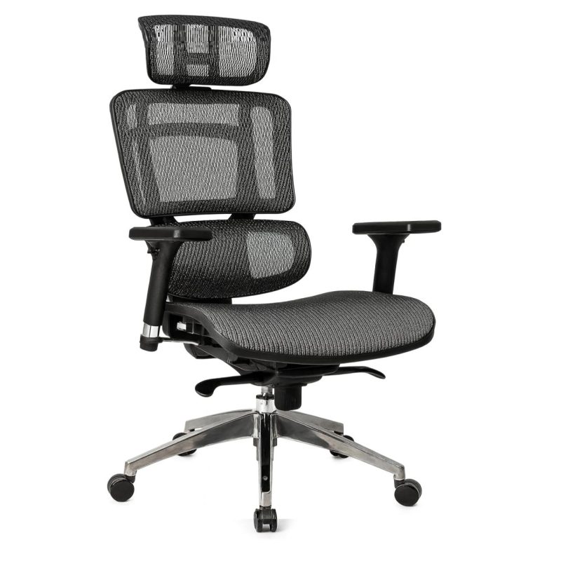 Cadeira de Escritório Presidente TELA DOM – Cor Preta – 32869 Móveis Única Cadeira de Tela 2