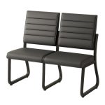 Sofanete para Escritório Estofada com 02 Lugares – TRIX – Pés PRETO – 35120 Móveis Única Cadeira Longarina Sofanete 14