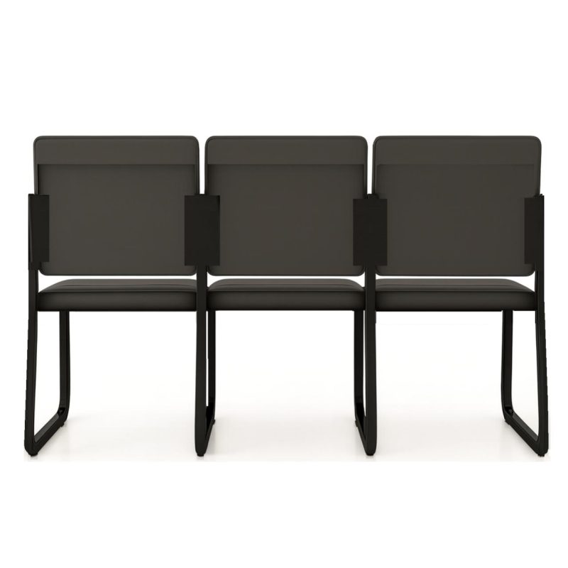 Sofanete para Escritório Estofada com 03 Lugares – TRIX – Pés PRETO – 35123 Móveis Única Cadeira Longarina Sofanete 4