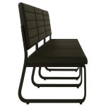 Sofanete para Escritório Estofada com 03 Lugares – TRIX – Pés PRETO – 35123 Móveis Única Cadeira Longarina Sofanete 13