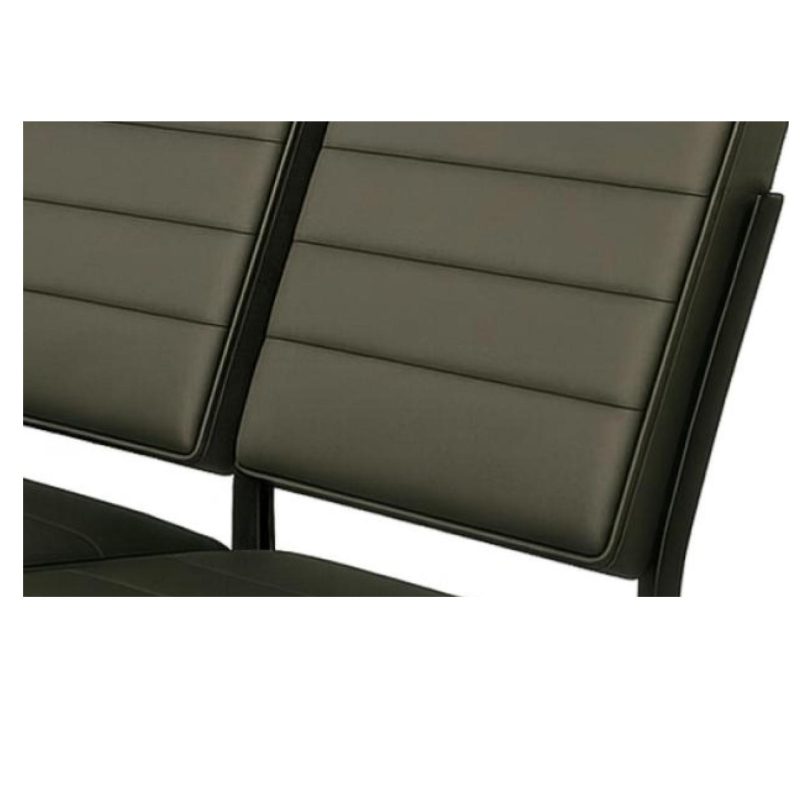 Sofanete para Escritório Estofada com 03 Lugares – TRIX – Pés PRETO – 35123 Móveis Única Cadeira Longarina Sofanete 8