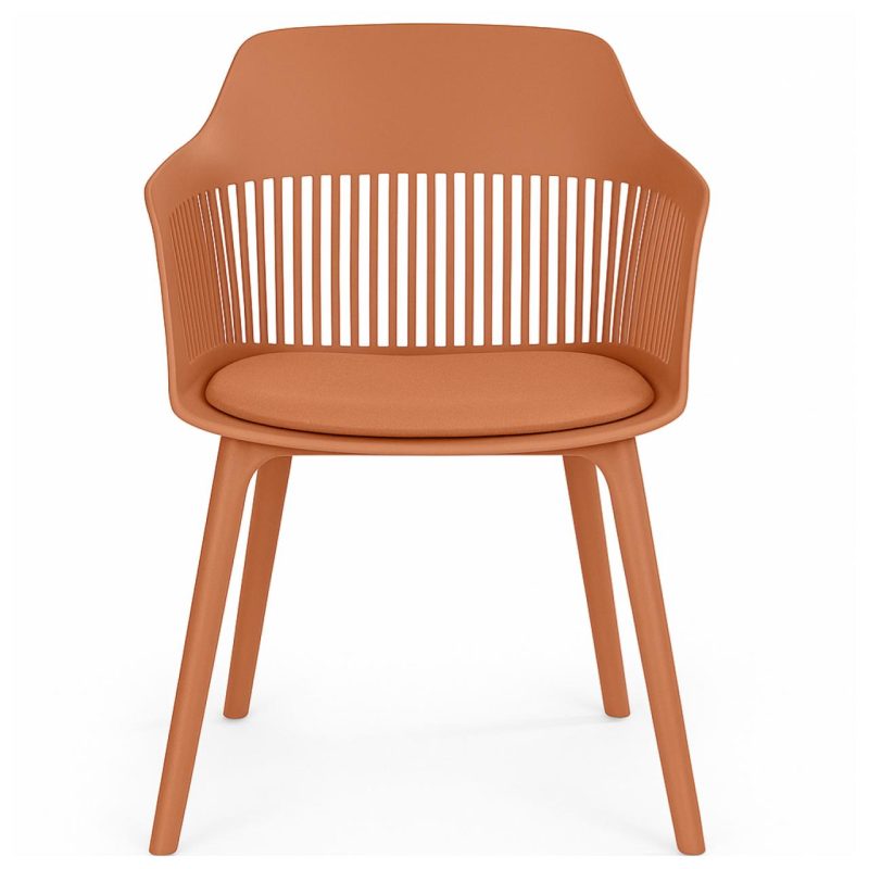 Cadeira Interlocutor MARCELA Polipropileno – COR CARAMELO – 37014 Móveis Única Cadeira Fixa Plástica 5