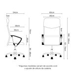 Cadeira de Escritório Tela DETROIT – Cor PRETA – 20047 Móveis Única Cadeira de Tela 14 Cadeira de Escritório Tela DETROIT – Cor PRETA – 20047 Móveis Única Cadeira de Tela 14